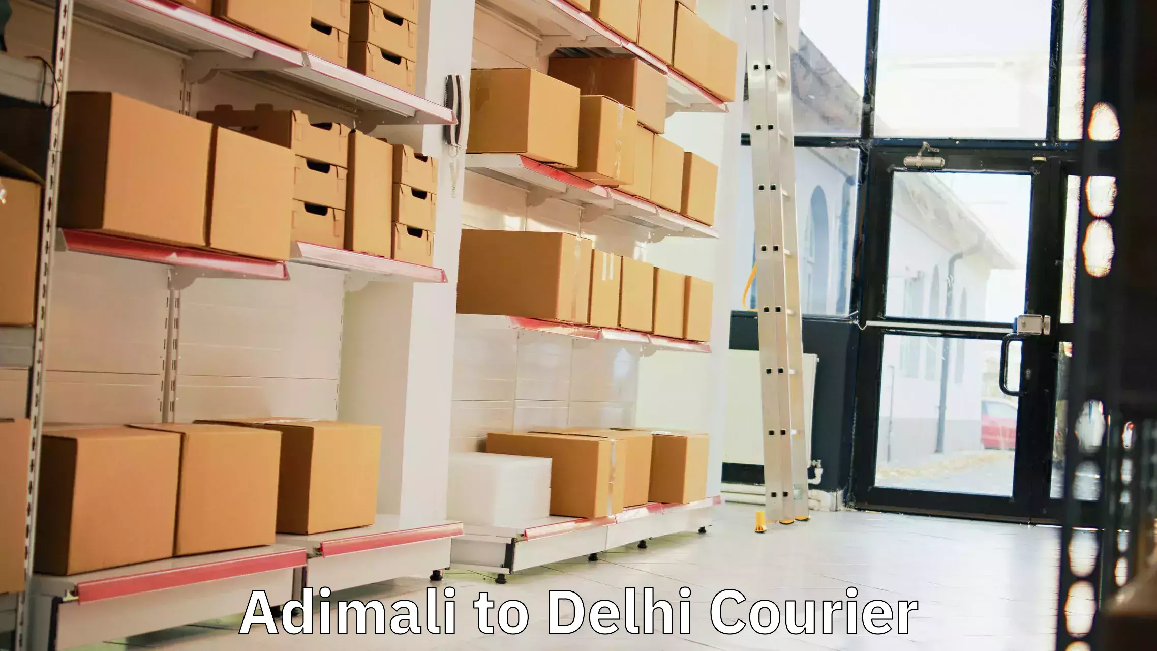 On-demand shipping options Adimali to Delhi