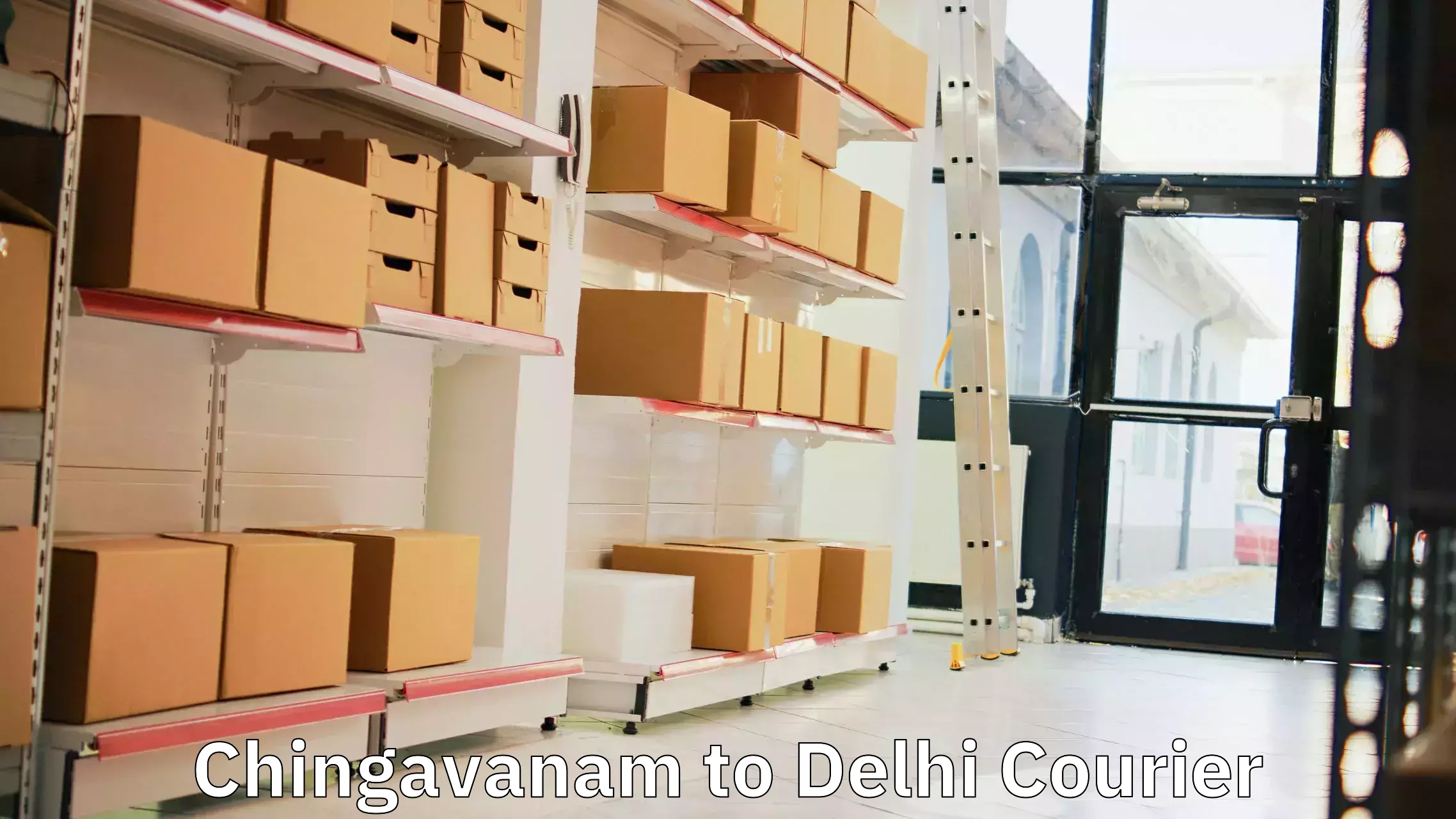 Local courier options Chingavanam to Delhi