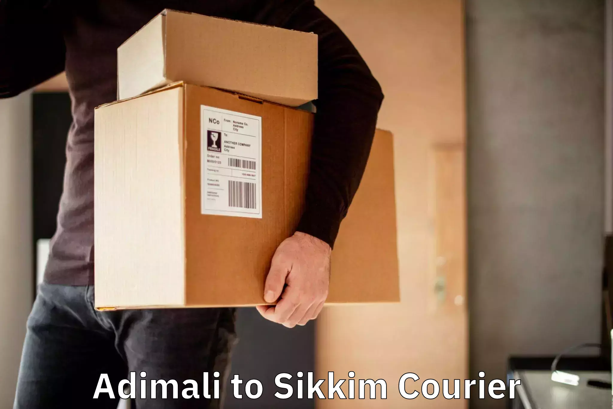 Smart parcel tracking Adimali to Sikkim