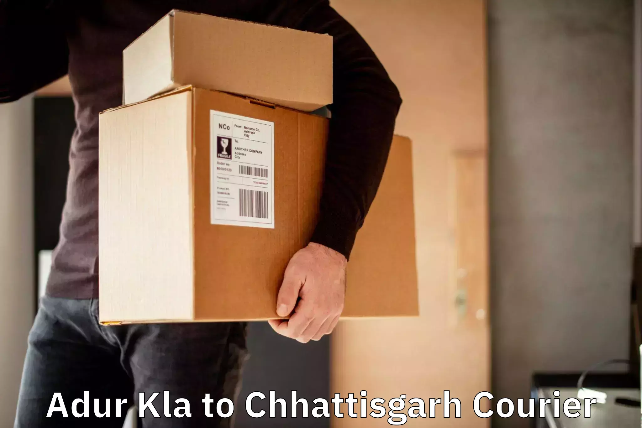 Easy access courier services Adur Kla to Surguja