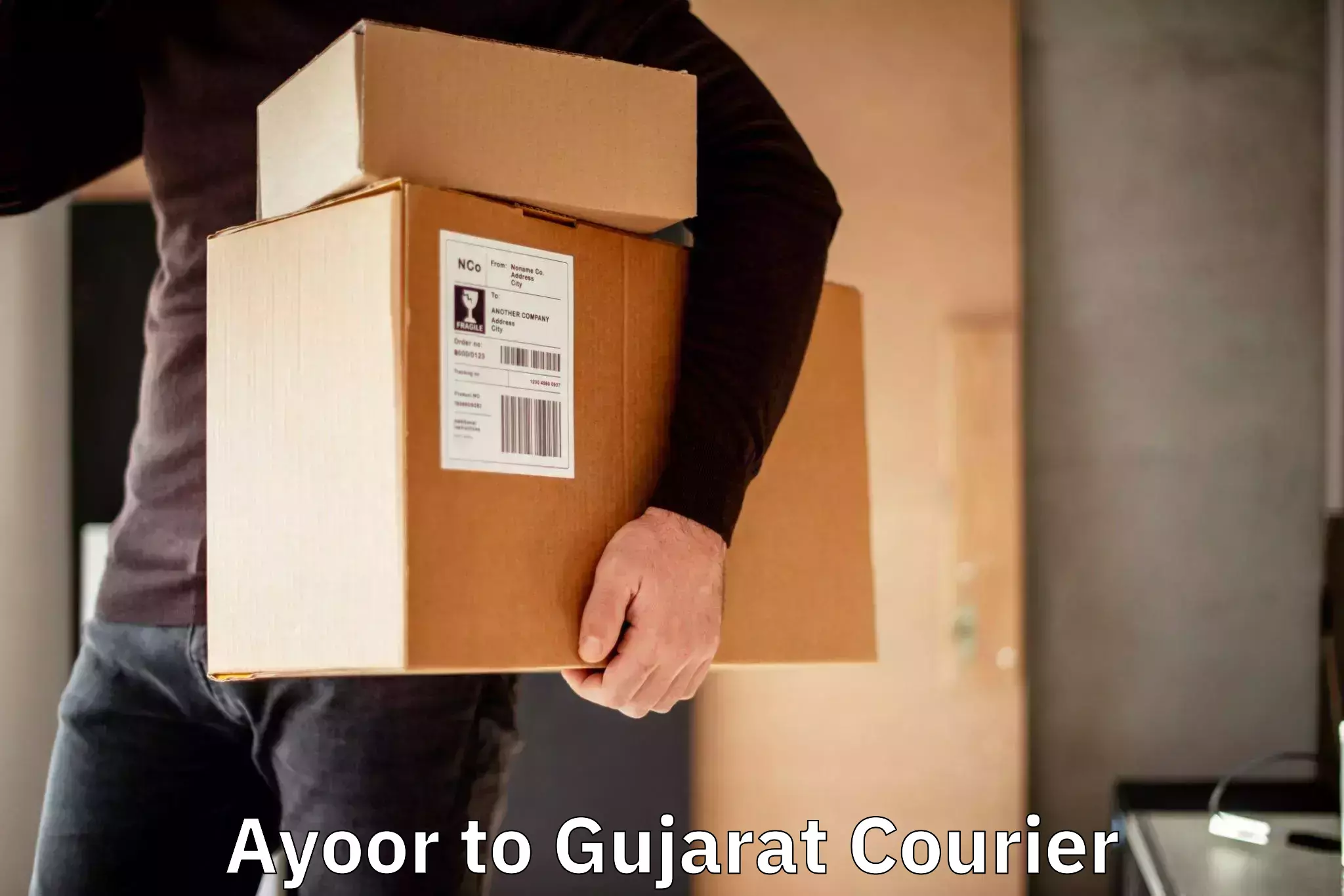 Nationwide courier service Ayoor to Gujarat
