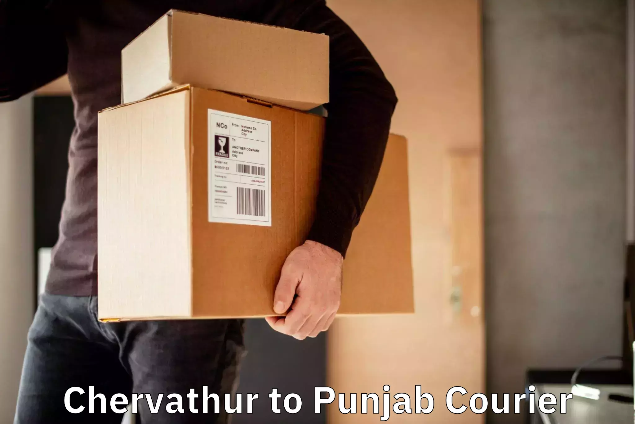 Advanced parcel tracking Chervathur to Dera Bassi