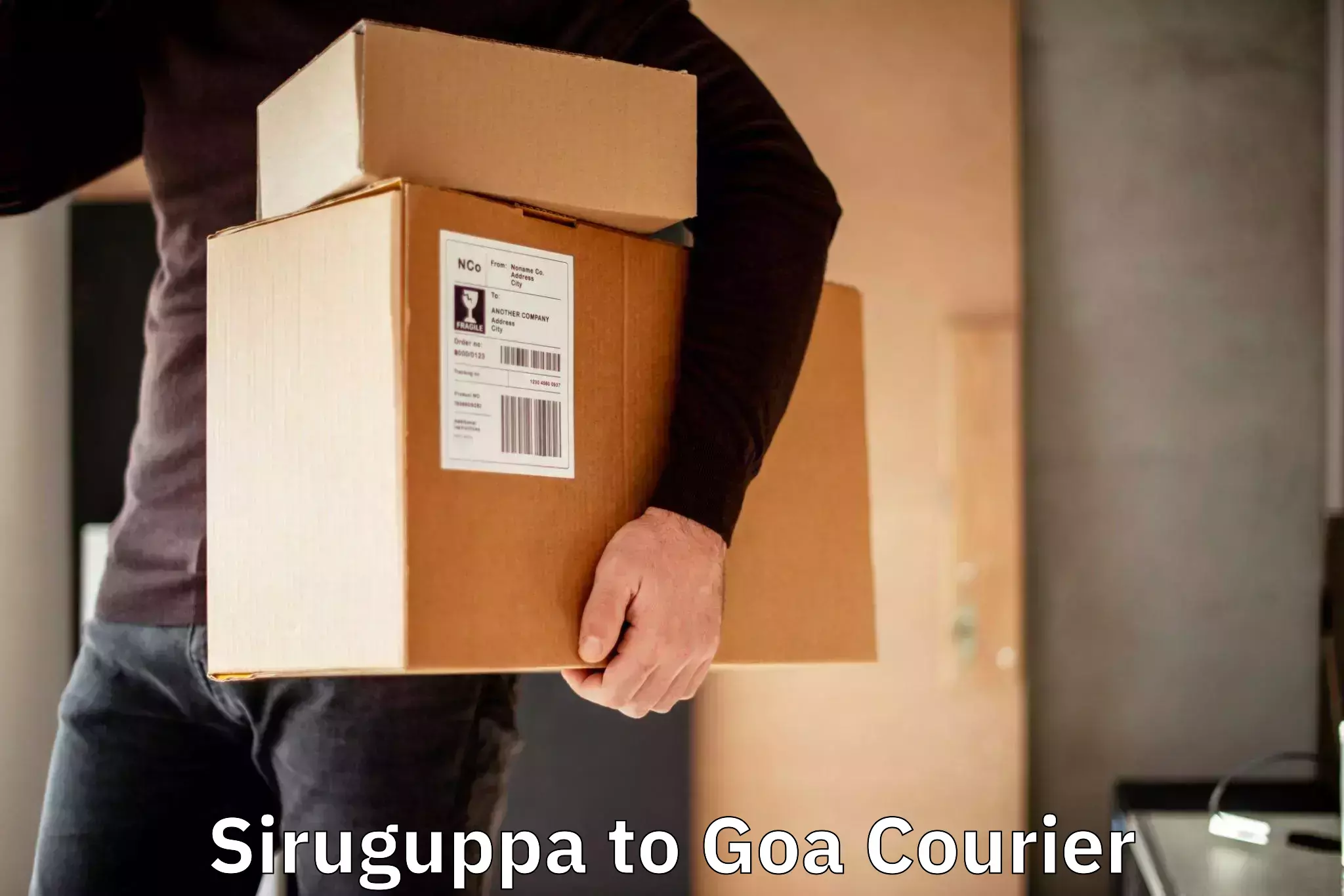 Dynamic parcel delivery Siruguppa to Margao