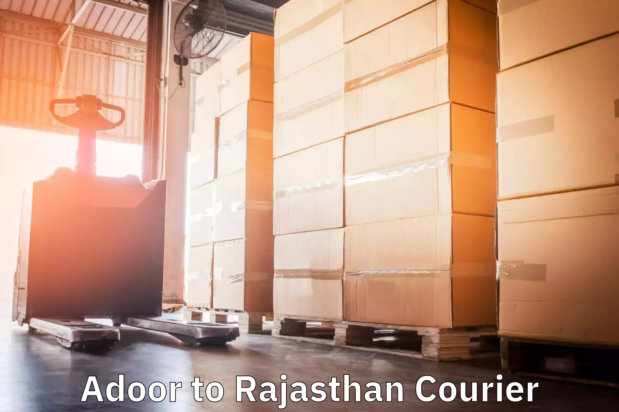 Next-day freight services Adoor to Rajasthan