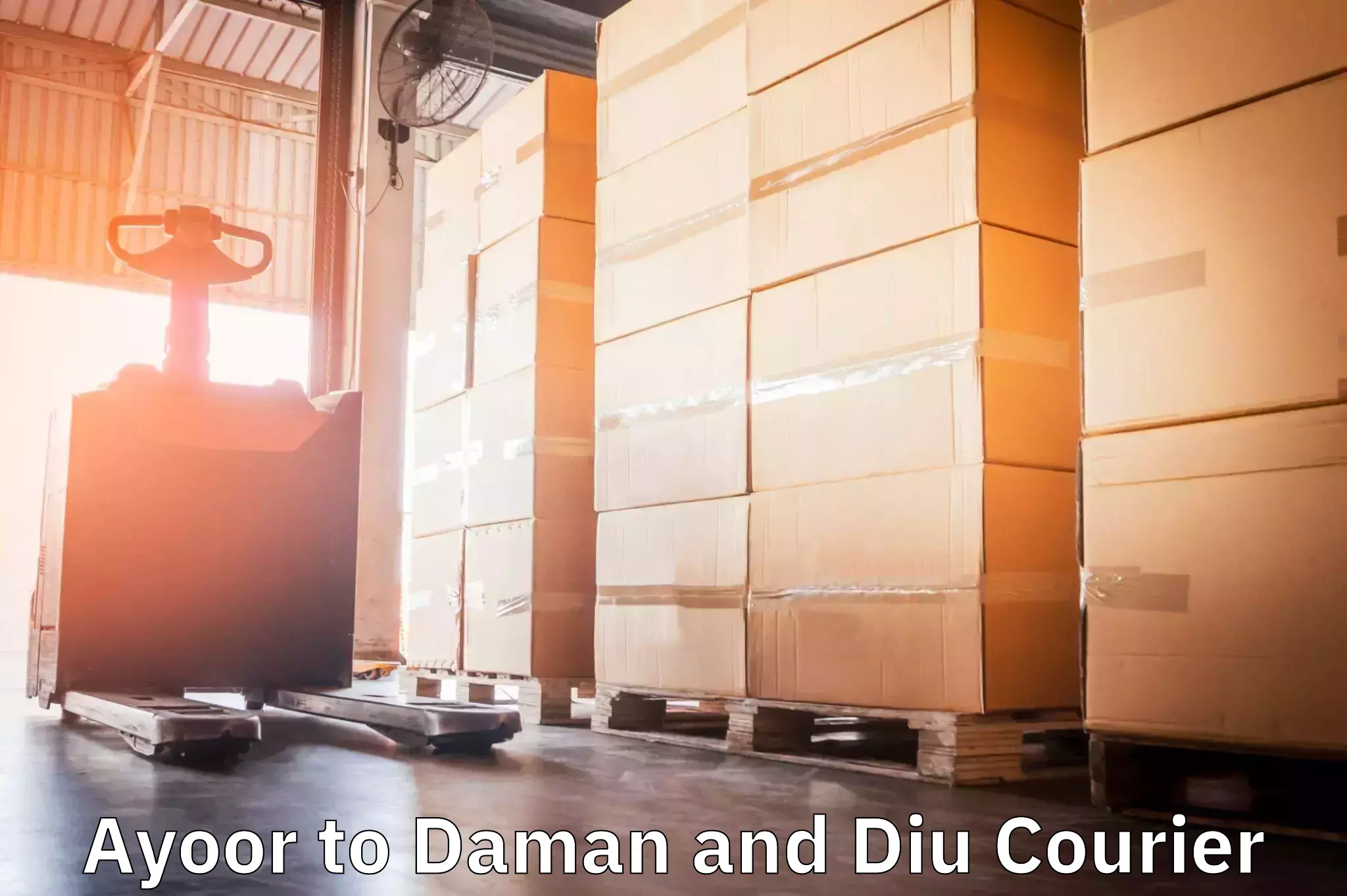 Enhanced shipping experience Ayoor to Daman and Diu