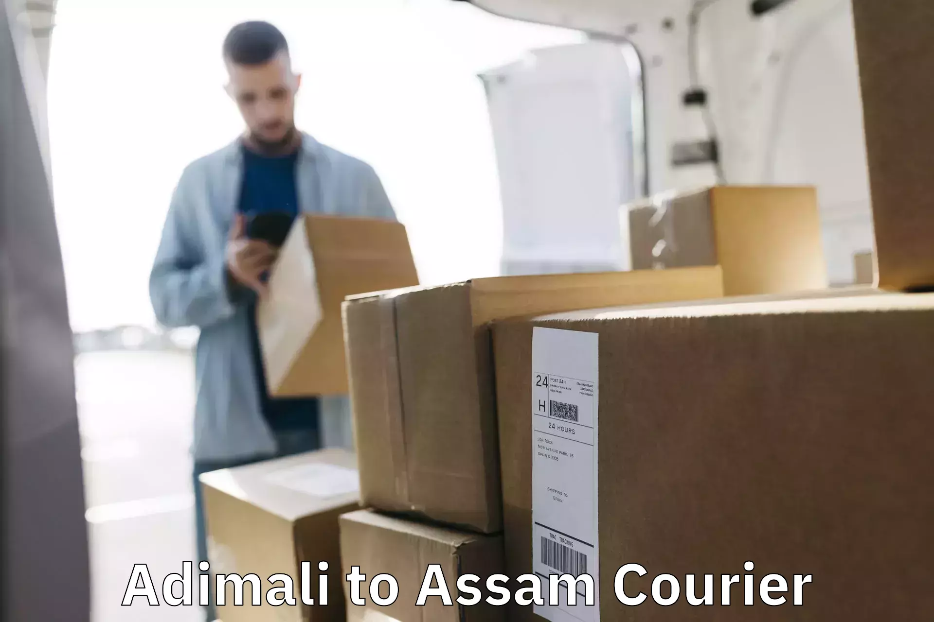 Secure package delivery Adimali to Dhemaji
