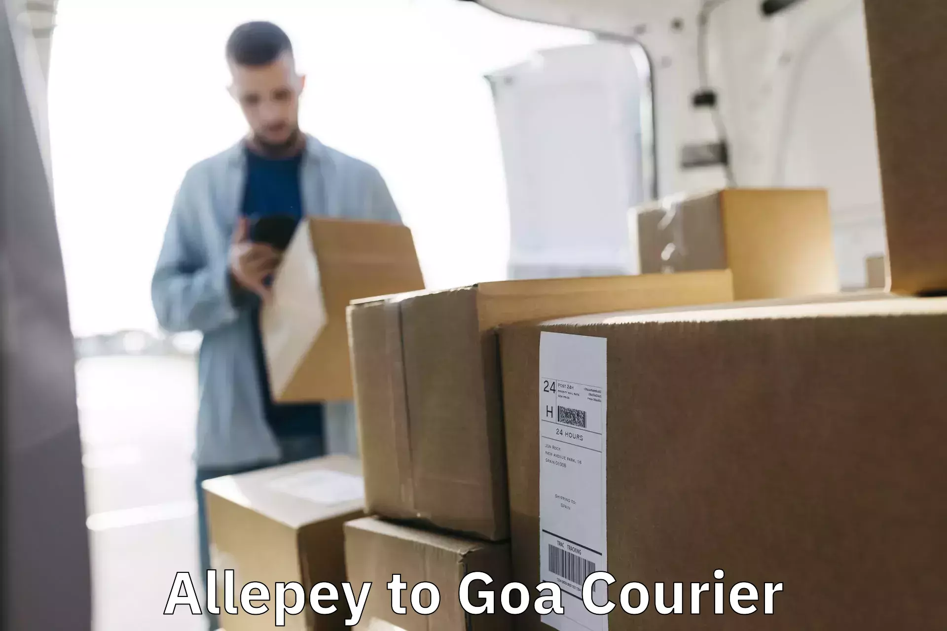 Doorstep delivery service Allepey to Goa
