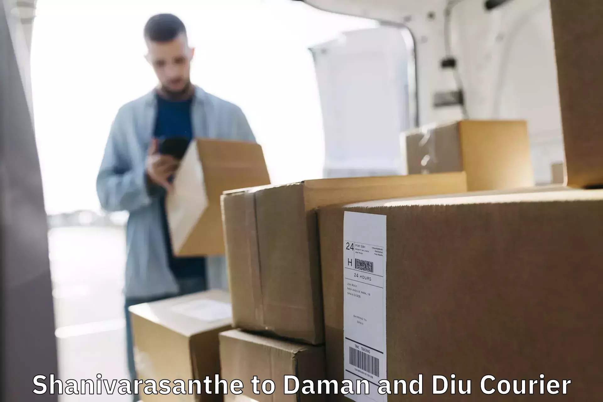 Multi-national courier services Shanivarasanthe to Daman