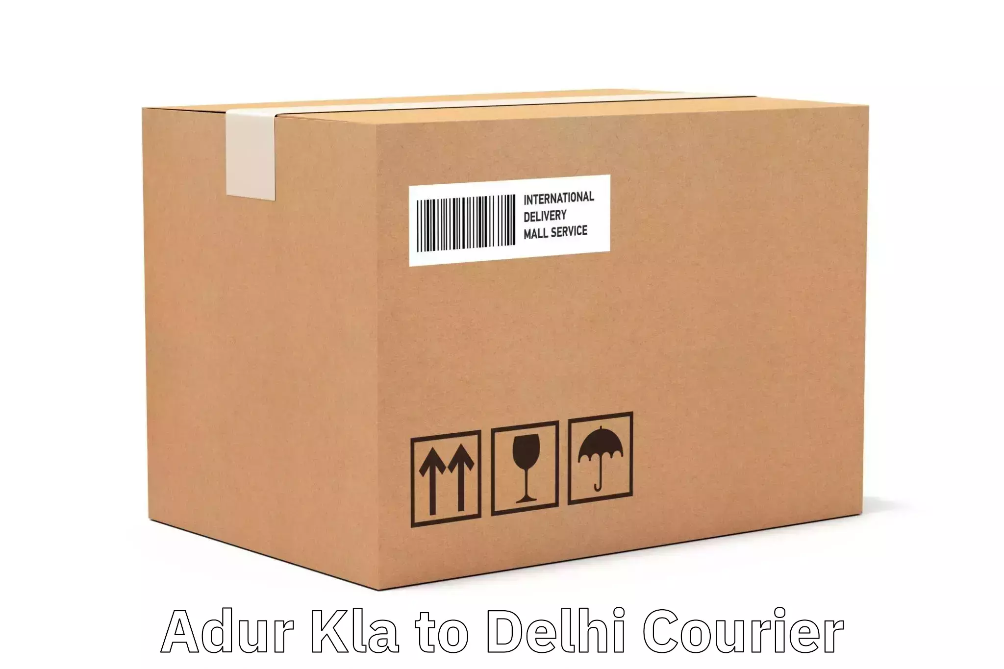 Courier service booking Adur Kla to Jamia Hamdard New Delhi