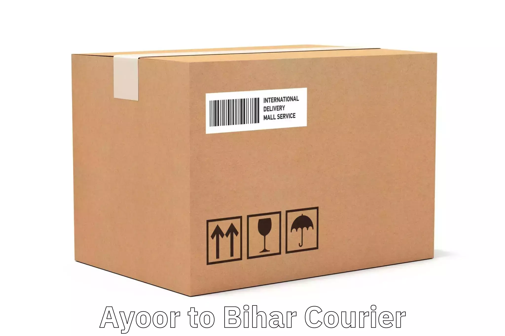 Custom courier packages Ayoor to Barhiya
