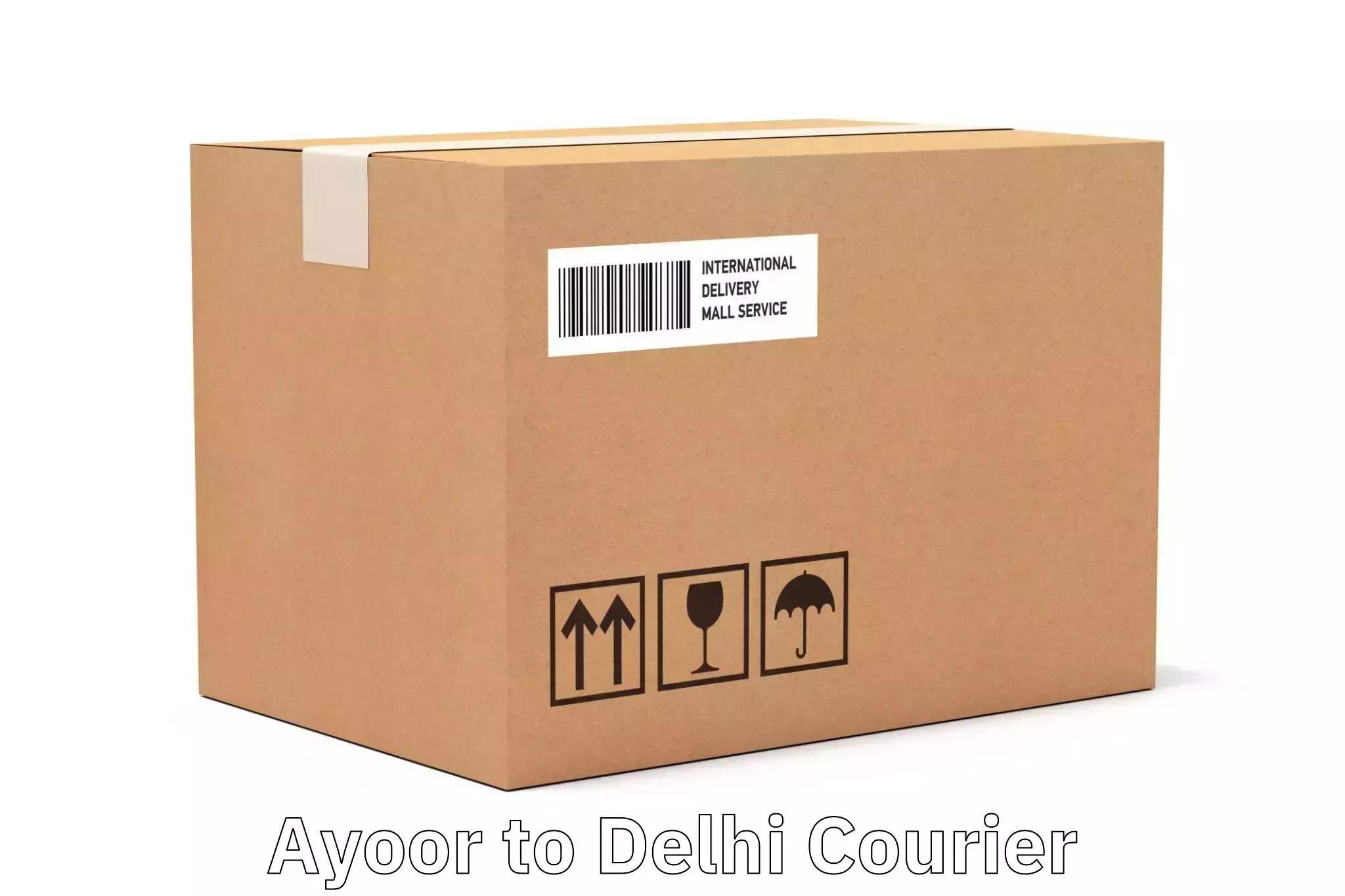 Next-day freight services Ayoor to Delhi