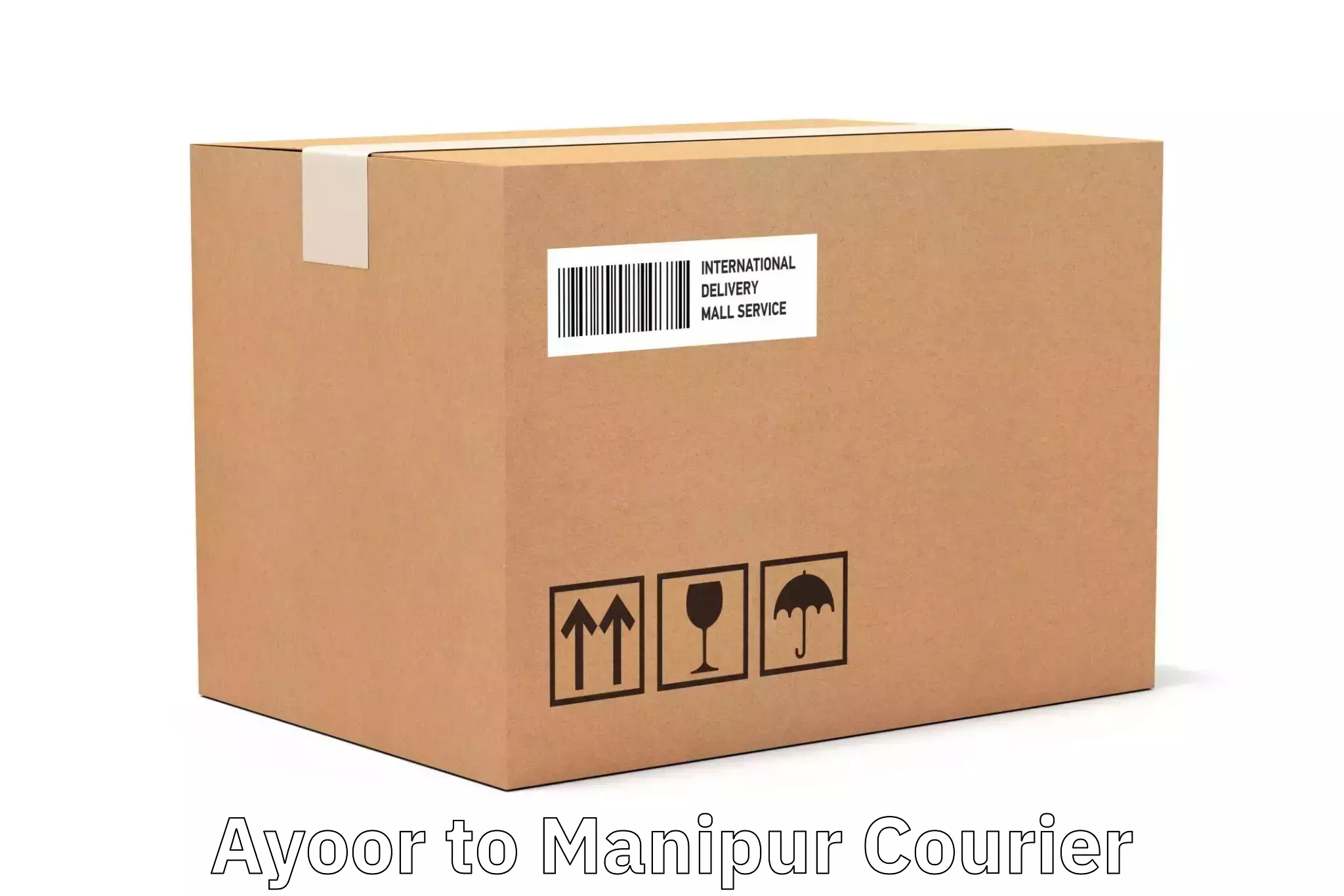 24-hour courier service Ayoor to Manipur