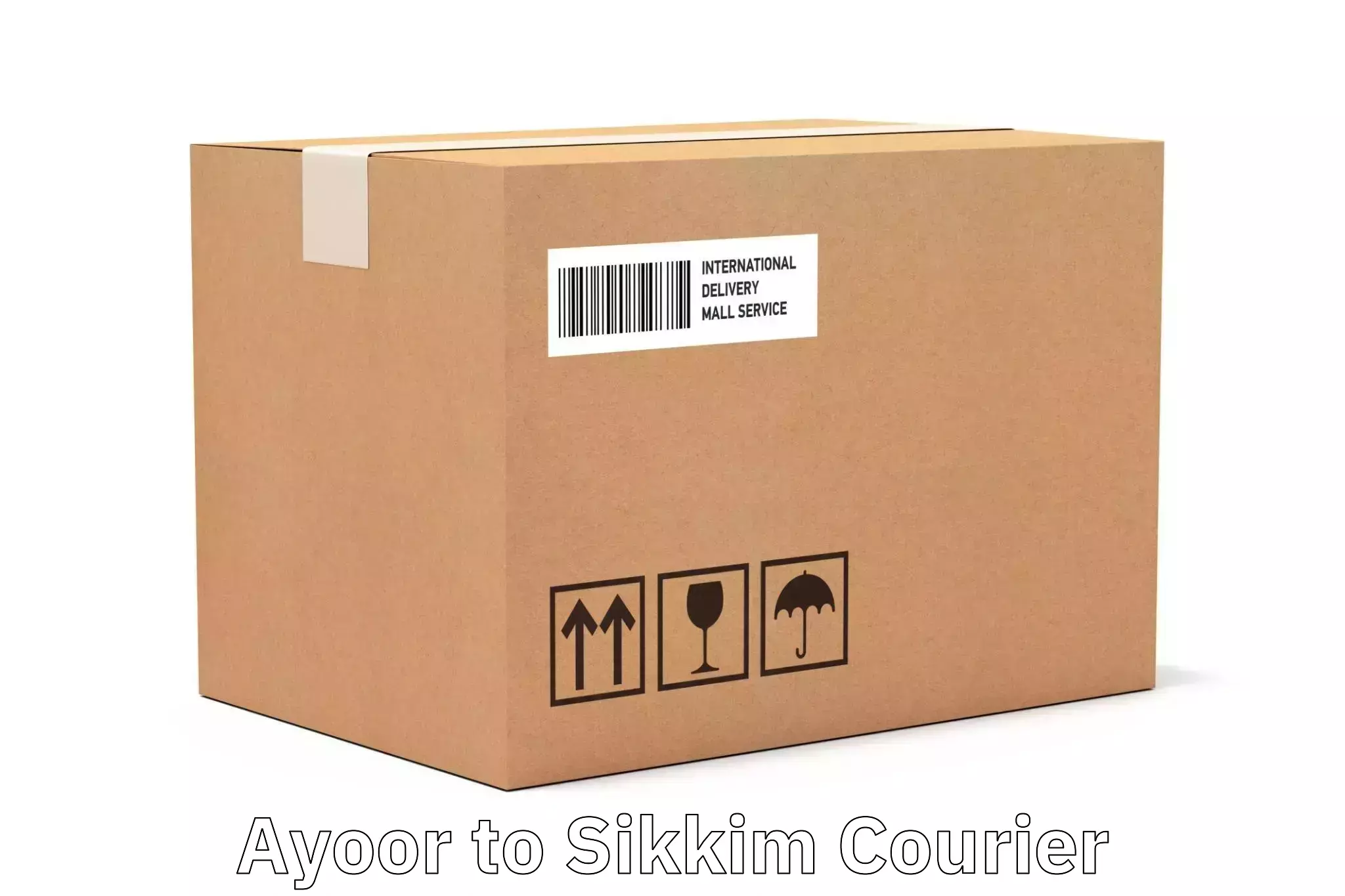 Efficient parcel delivery Ayoor to Sikkim