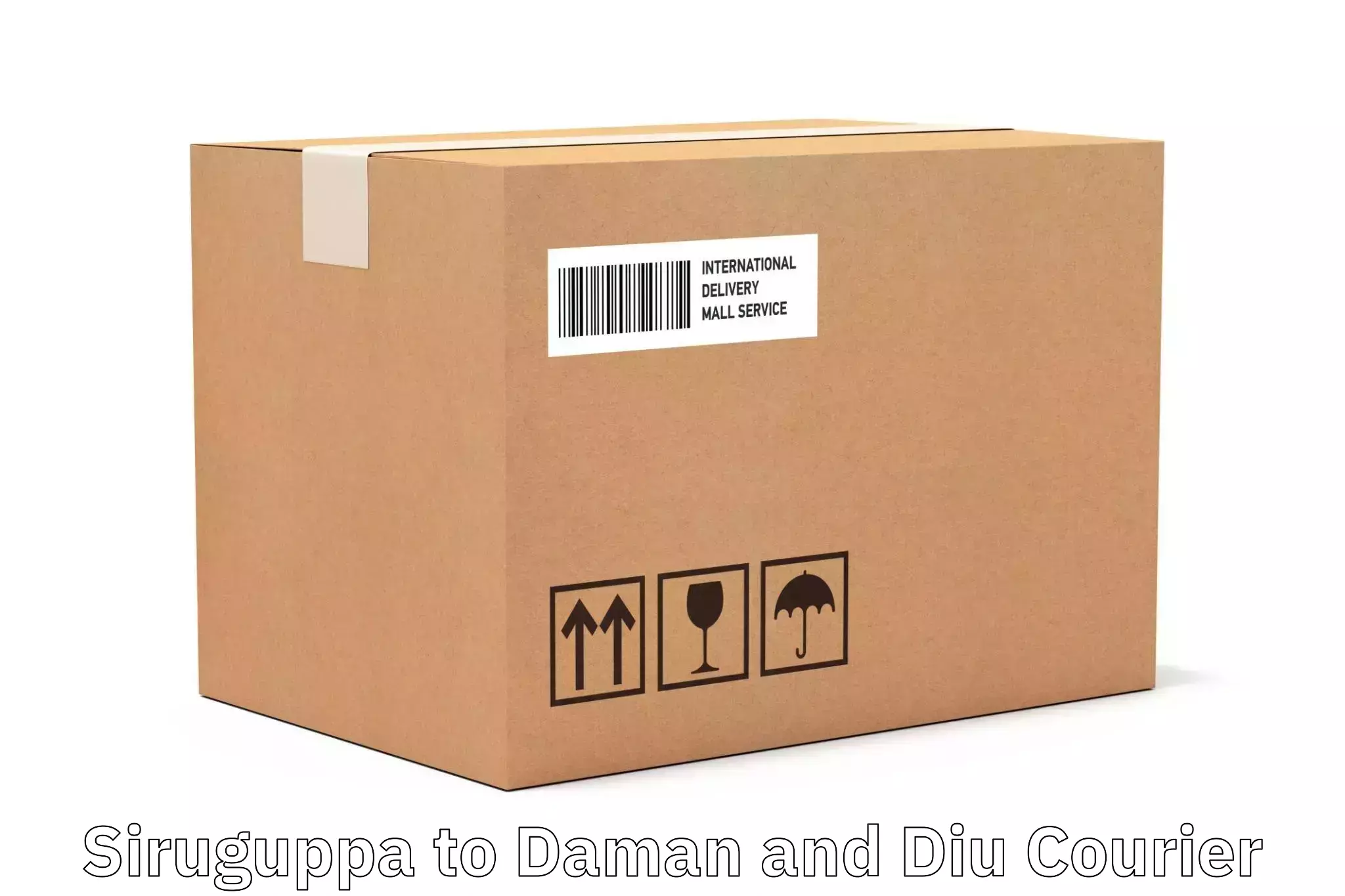 Track and trace shipping Siruguppa to Daman