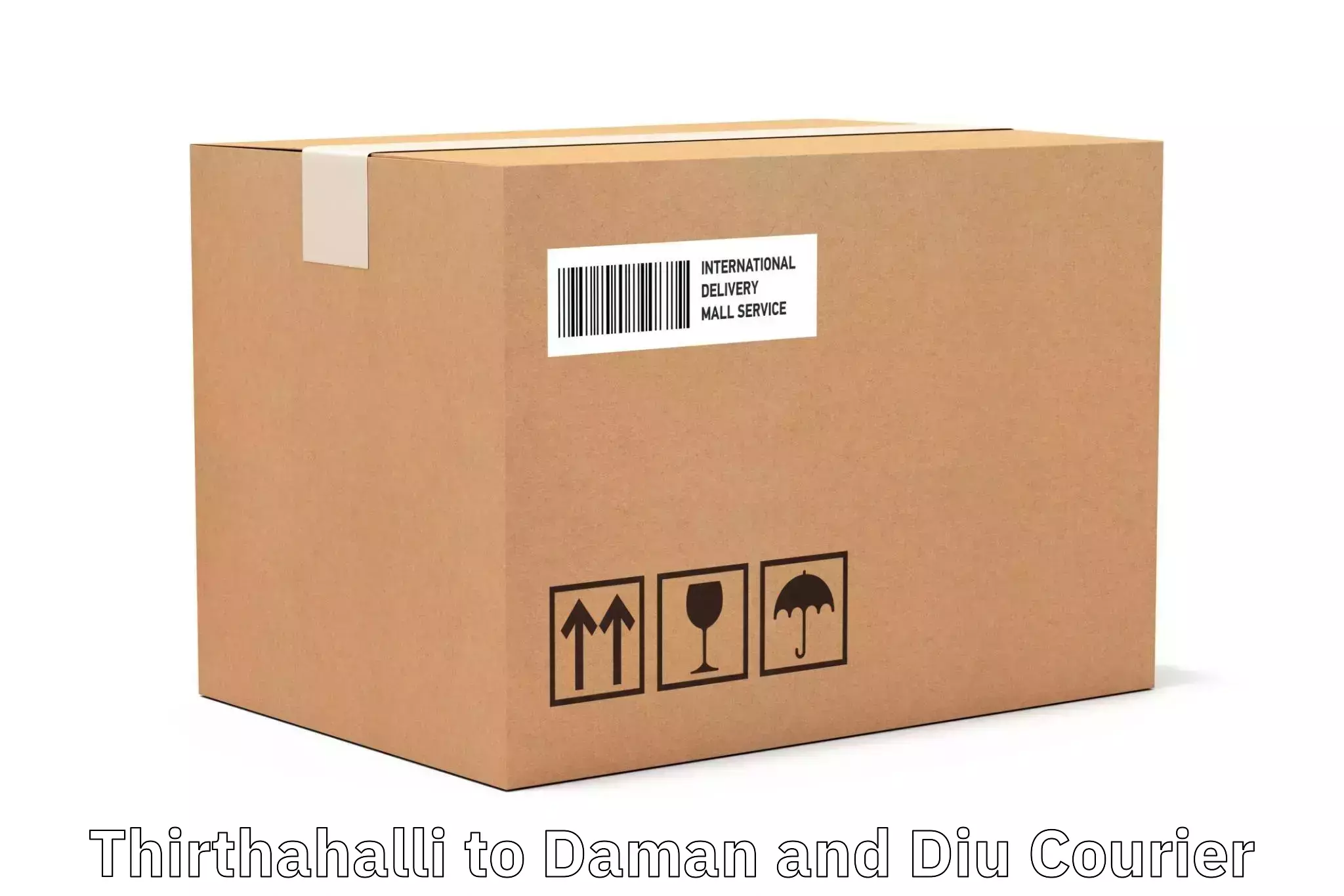 Local courier options in Thirthahalli to Daman