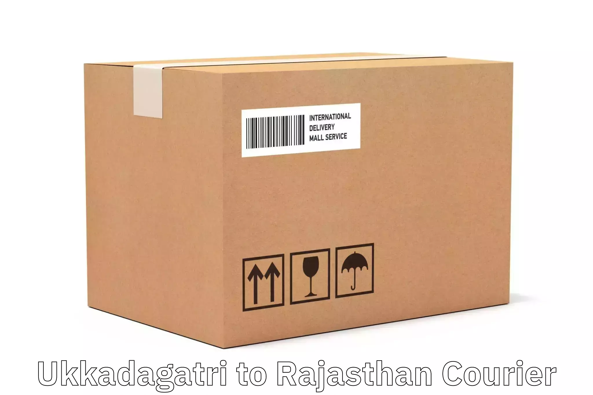 Flexible courier rates Ukkadagatri to Rajasthan