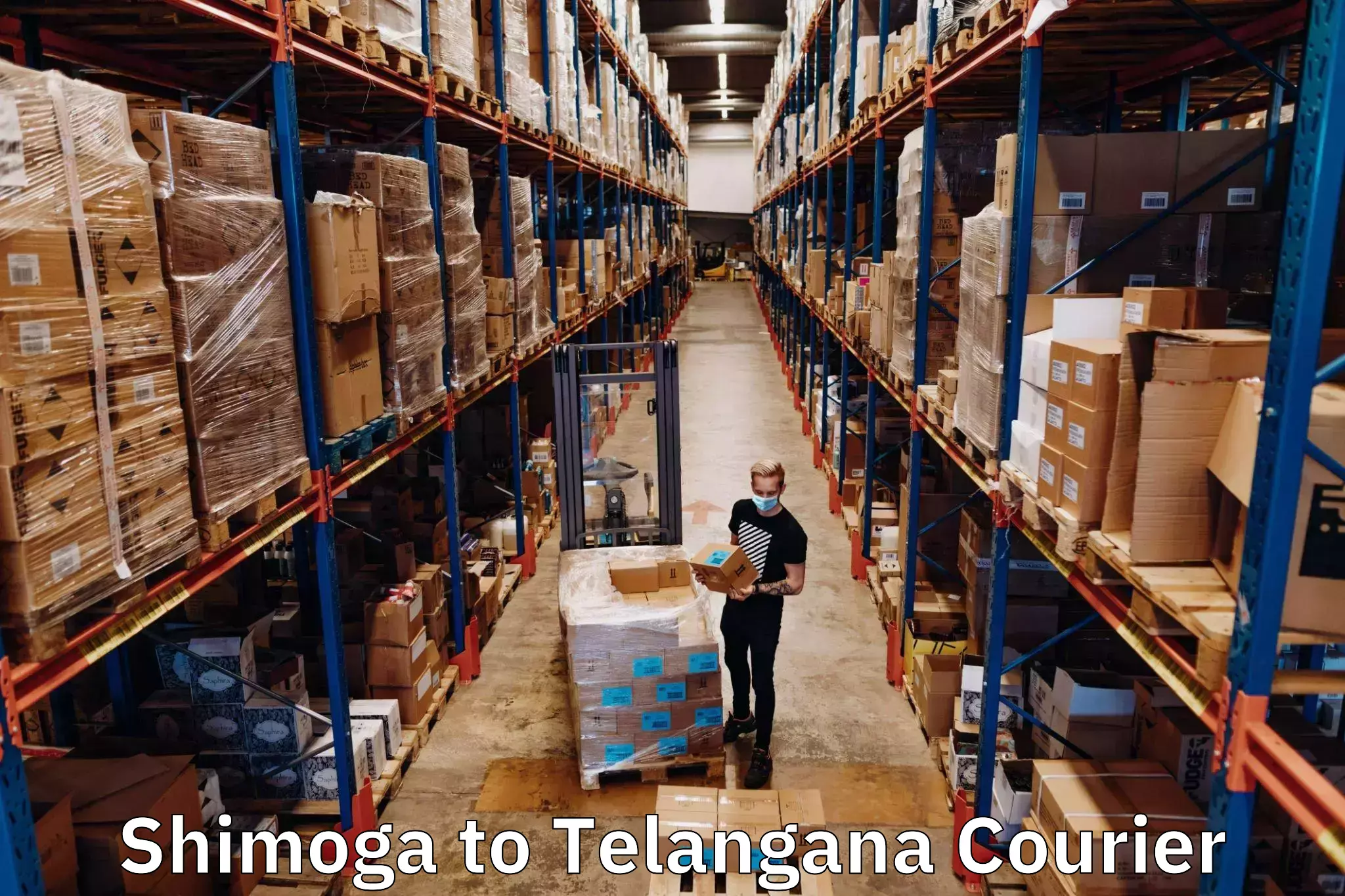 24/7 courier service Shimoga to Telangana