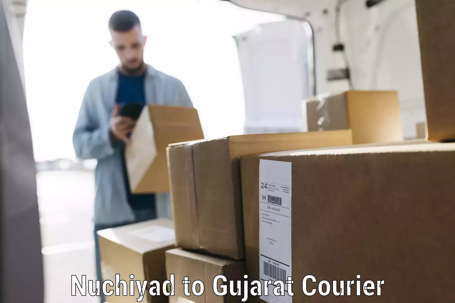 Luggage delivery logistics Nuchiyad to IIIT Surat