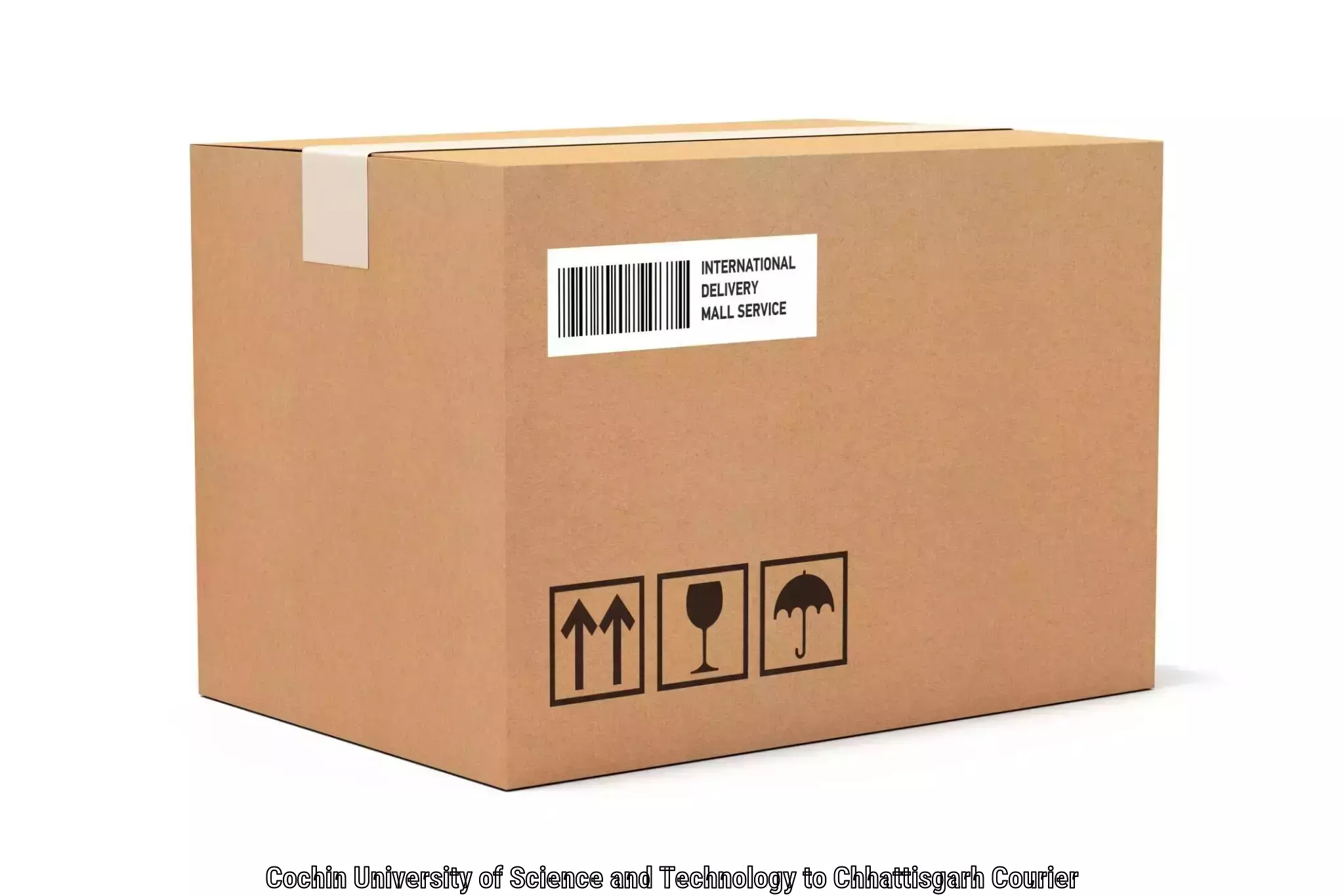 Luggage shipping estimate Cochin University of Science and Technology to Chhattisgarh