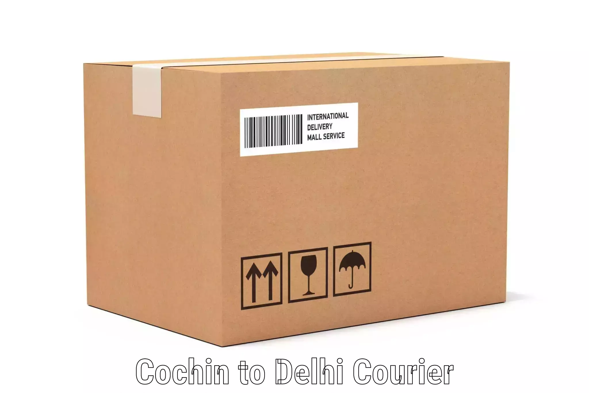 Baggage courier optimization Cochin to East Delhi