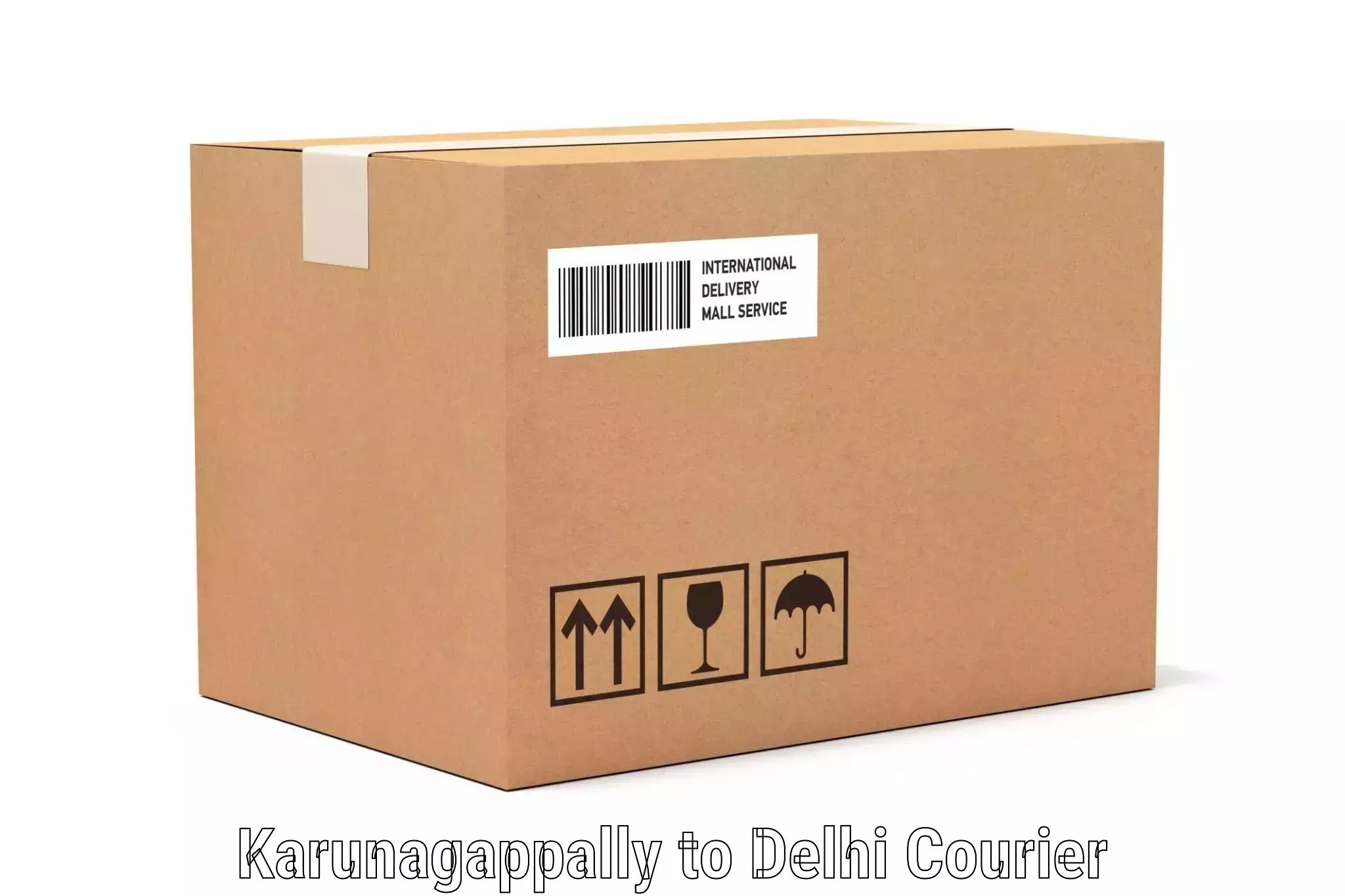 Luggage shipping guide Karunagappally to Sansad Marg