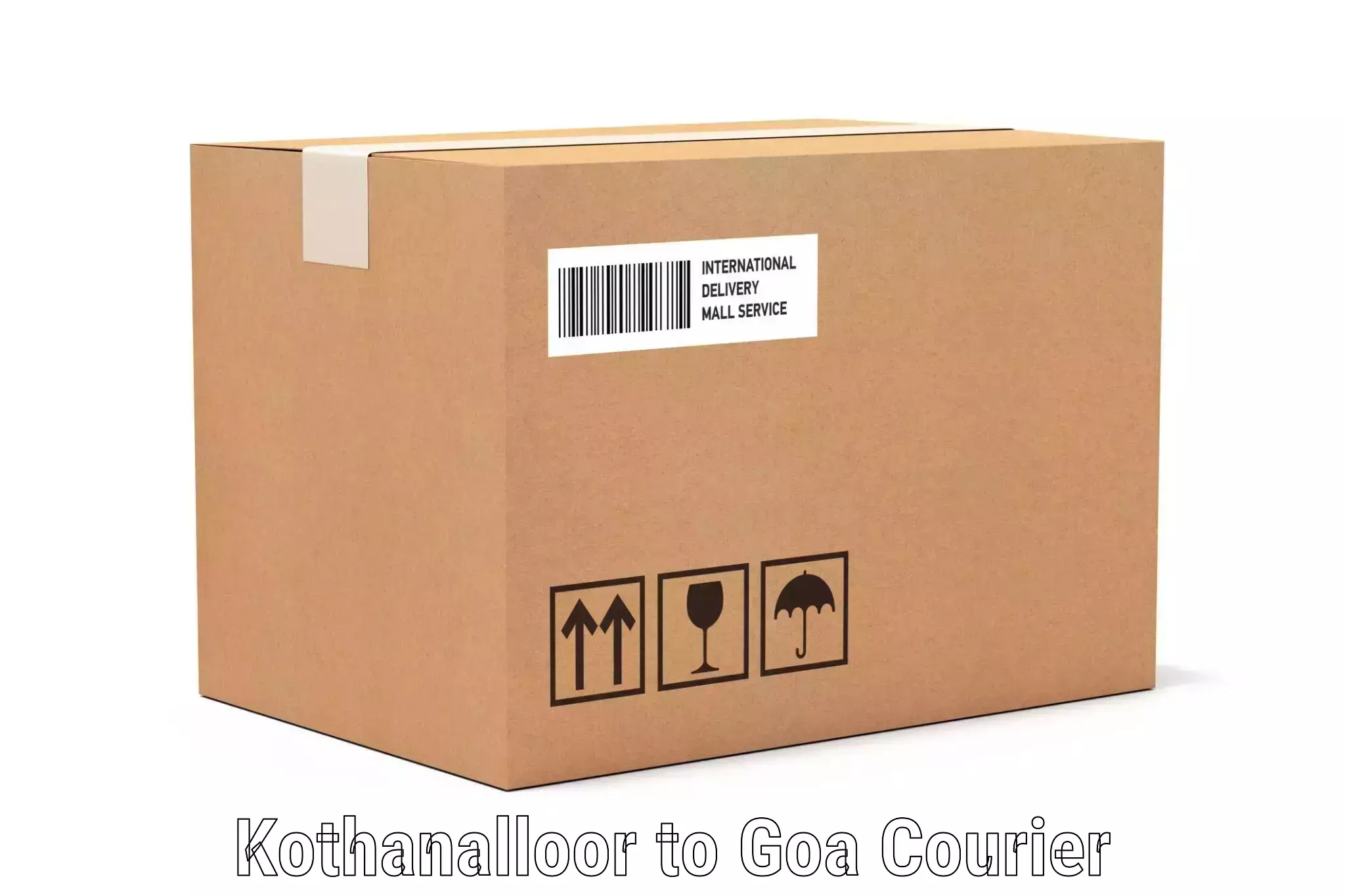 Baggage courier pricing Kothanalloor to Ponda
