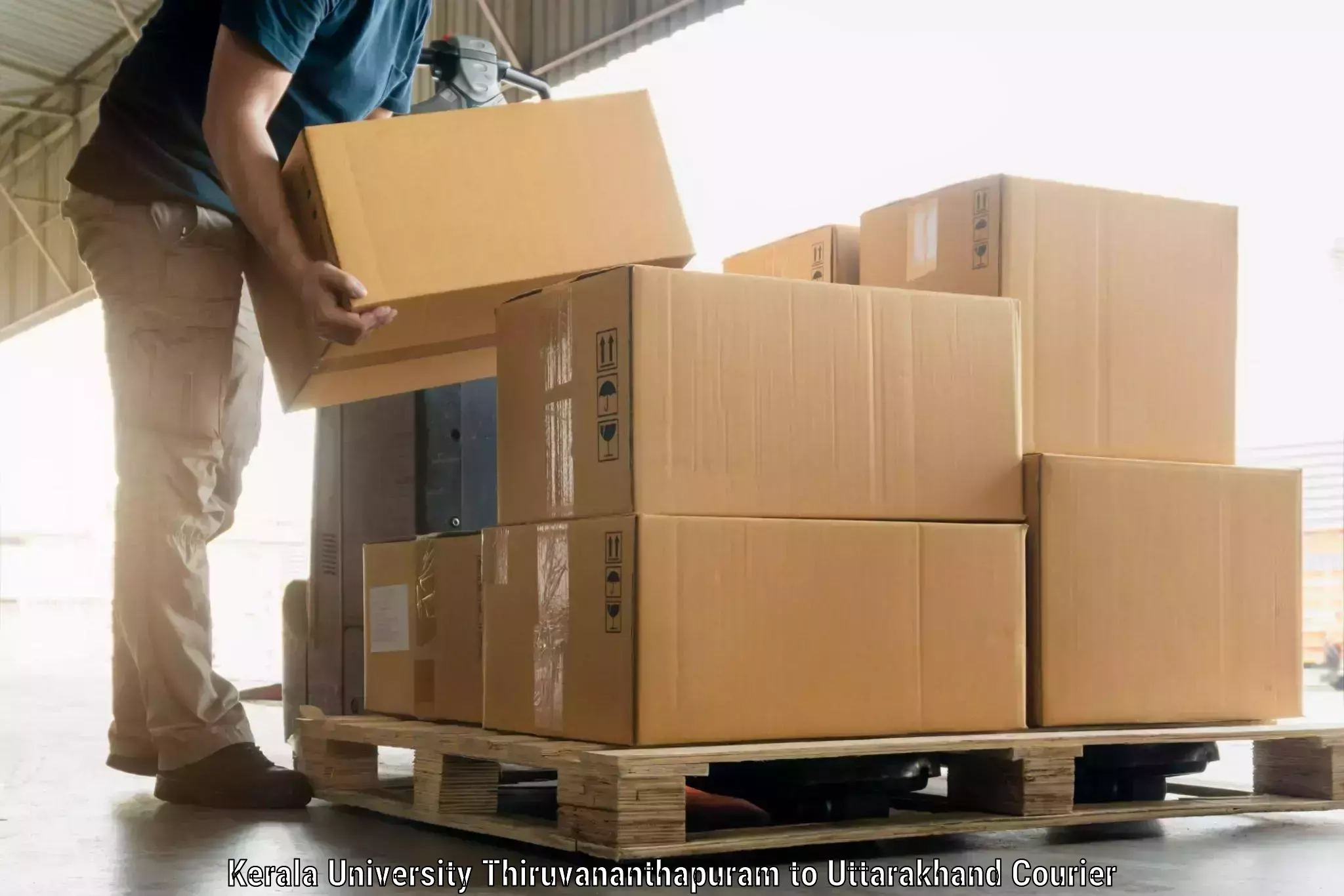 Baggage delivery estimate Kerala University Thiruvananthapuram to Dwarahat