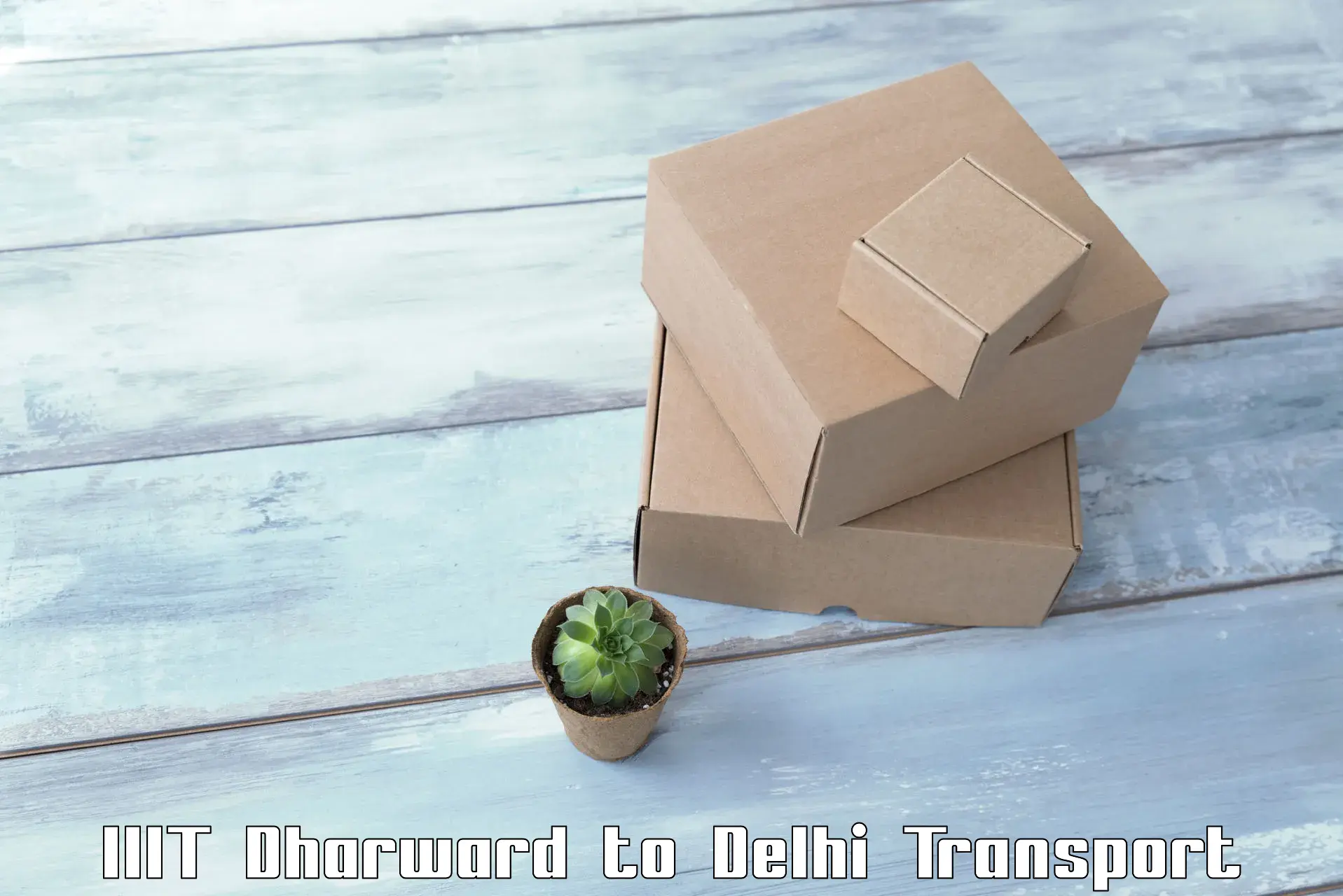 Nearest transport service in IIIT Dharward to East Delhi