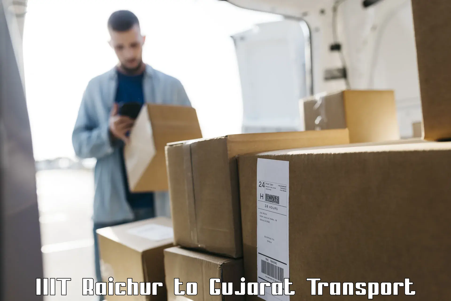 International cargo transportation services IIIT Raichur to Gujarat