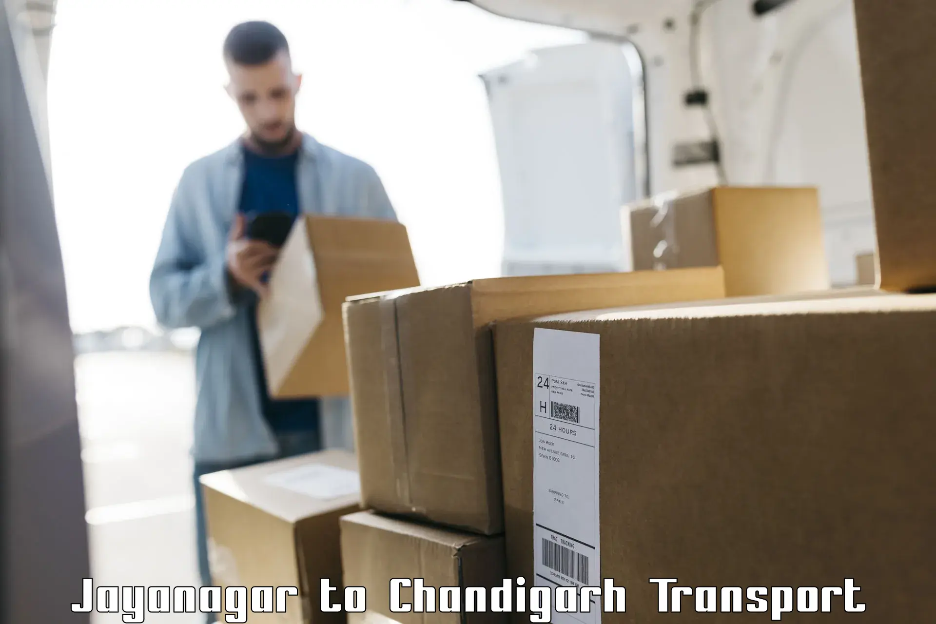 Two wheeler parcel service in Jayanagar to Chandigarh