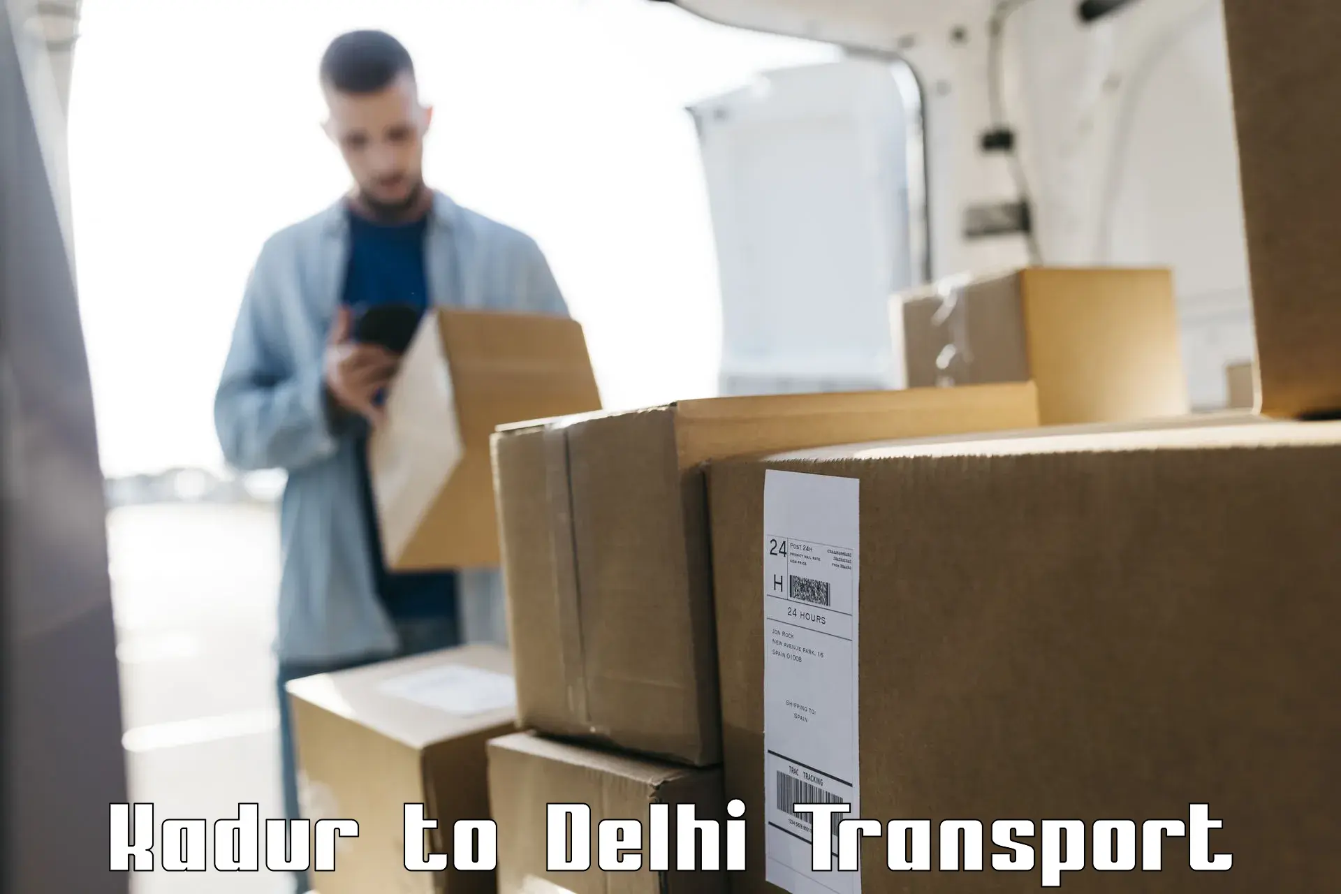 Interstate goods transport Kadur to Jawaharlal Nehru University New Delhi