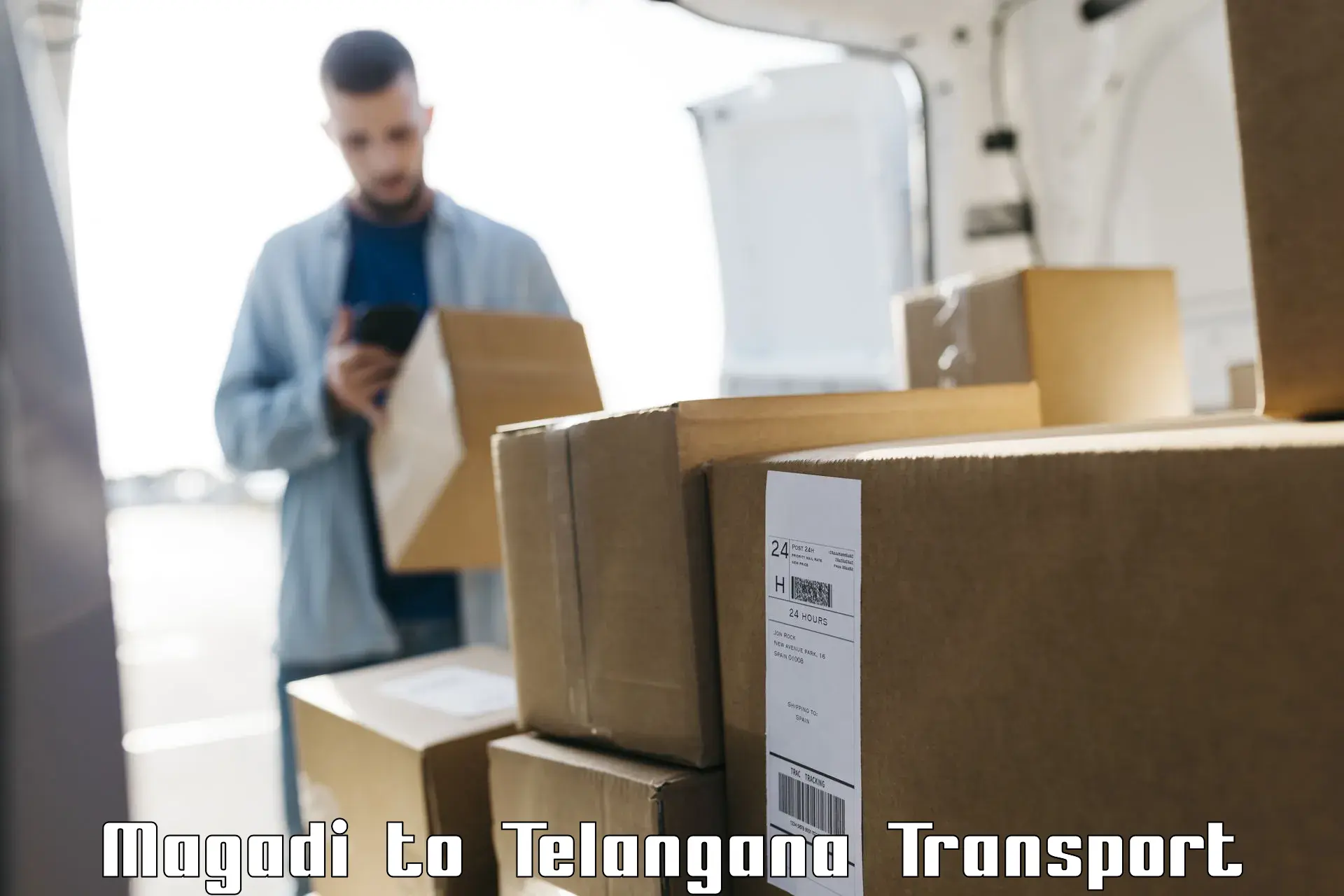Online transport booking Magadi to Karimnagar